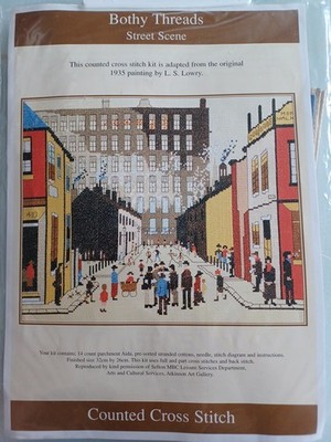 NEU BOTHY FÄDEN GEZÄHLT KREUZSTICH SET ''STREET SCENE'' ANGEPASST VON L S LOWEY