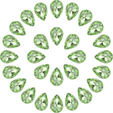 50Pcs 10 X 14 Mm Teardrop Rhinestones Acrylic Pointed Back Rhinestone Beads Gems