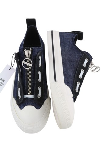DIESEL S-Astico Lzip W Women Sneakers EU39 Dark Denim Look Zipper Low RRP€160 - Picture 6 of 12