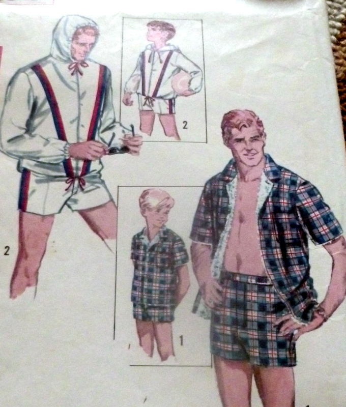 *LOVELY VTG 1960s BOYS SWIM SHORTS & JACKET Sewing Pattern 6