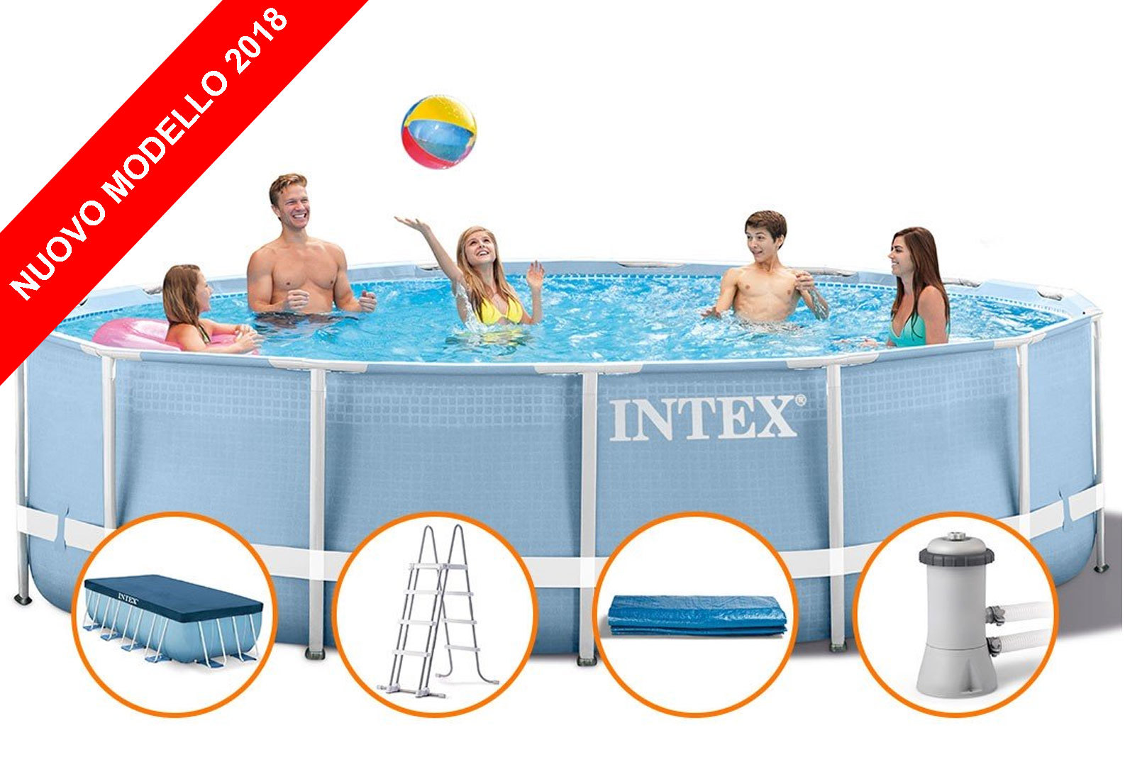 INTEX 26736 PISCINA ROTONDA PRISMA FRAME 457X122CM CON POMPA FILTRO ACCESSORI INTEX 26736 PISCINA ROTONDA PRISMA FRAME 457X122CM CON POMPA FILTRO ACCESSORI