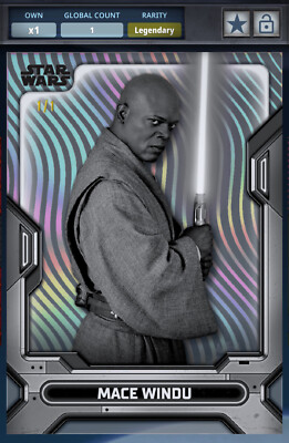 Mace Windu (1cc) | Pattern 2, CYMK Black | Star Wars Card Trader
