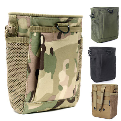 Tactical Molle Utility Drop Dump Pouch Hunting Magazine Pouch Gun Ammo Belt Bag