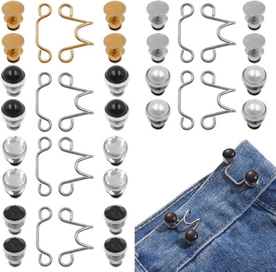 36Pcs Jean Button Pins Adjustable Waist Buckle Extender Set, No Sewing Required