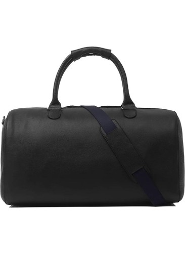 ObiPelle Genuine 100% Real Leather Weekend Travel Bag - Harber (Granite Black) - Picture 4 of 9