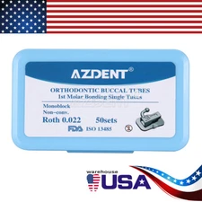 50Sets AZDENT Dental Orthodontic Buccal Tube Roth 022 1st Molar Bondable
