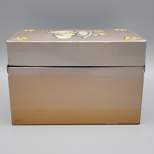 Vtg Metal Recipe Box Chefs Kitschy MCM Stylecraft 812 L. Gordon & Son USA READ - Picture 6 of 21