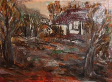 Contemporary impressionist oil painting signed