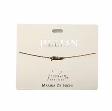 Named Freedom Bracelet Adjustable Jillian~Jasmine Personalized Stocking Stuffer