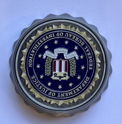 DOJ FBI Federal Bureau Of INVESTIGATION Bottle Opener Magnetic Challenge  COIN