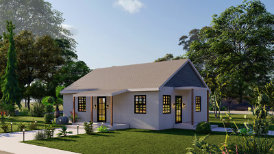DIY Tiny Home Plans | 3 Bedroom Single Story 26x33 | 858sqft | Cottage