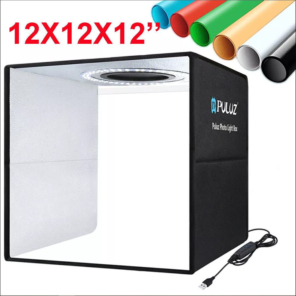 12"x12" LED Light Box Tent Portable Photo Studio Photography Shooting Background