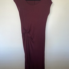 Urban Outfitters Silence and Noise burgundy cap sleeve rayin jersey maxi dress M
