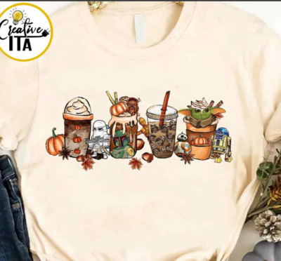 SALE Star Wars Coffee Shirt, Star Wars Fall Vibes Shirt, Pumpkin Spice Latte