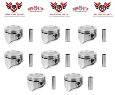 (8) Olds Oldsmobile 403 6.6 V8 1977 - 1979 Silvolite Dish Top Pistons