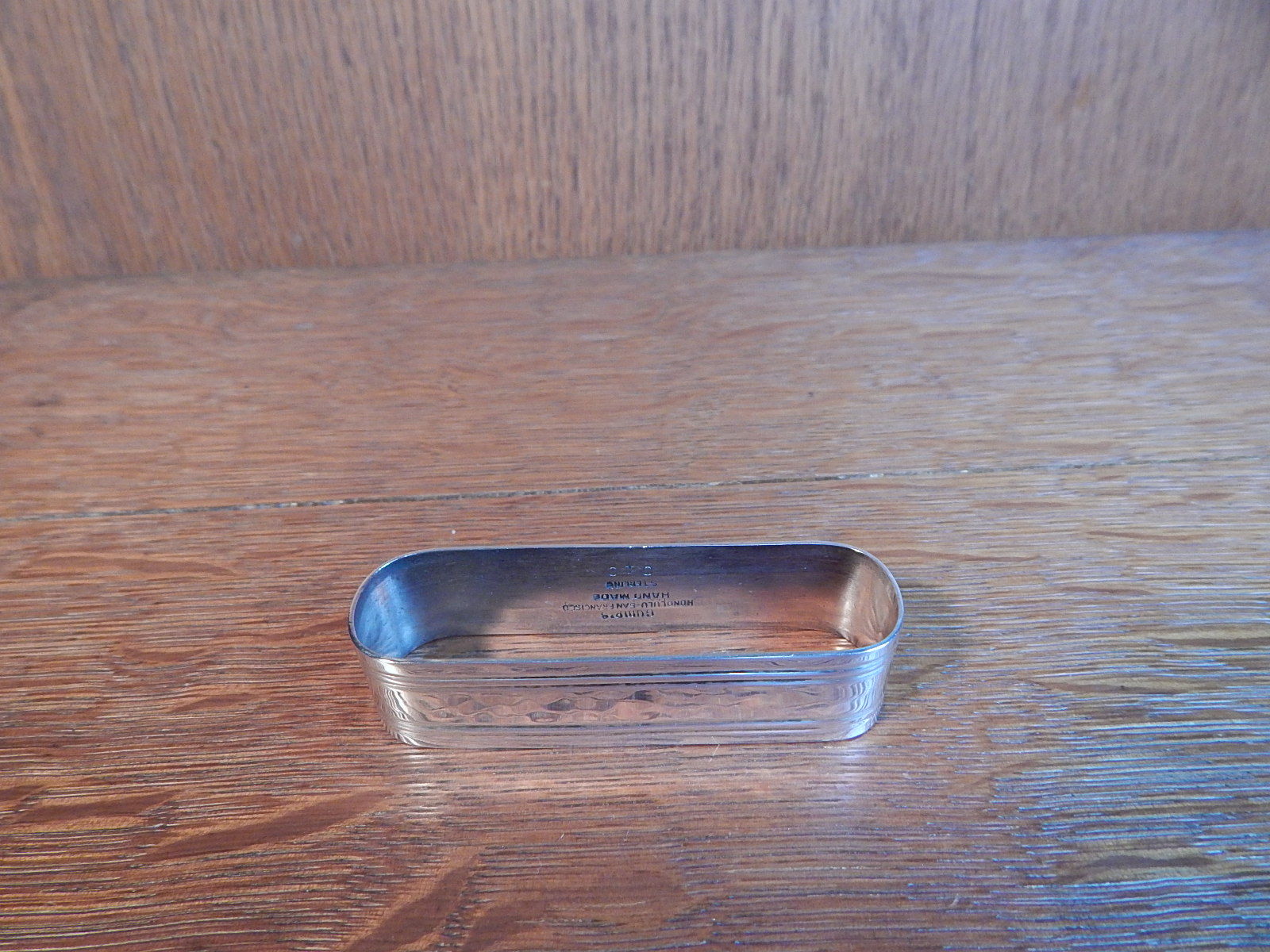 VINTAGE HAWAIIAN Gumps San Francisco Honolulu Sterling Silver Napkin