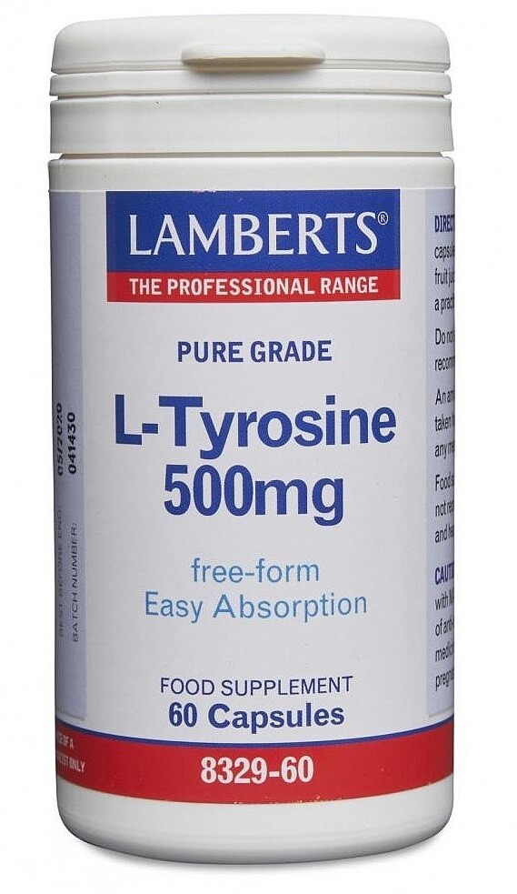 Lamberts L-Tyrosine 500Mg 60Caps - Image 2