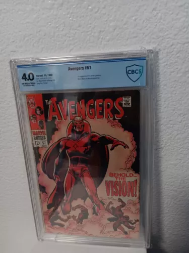 AVENGERS #57 CBCS  4.0 OW/White PAGES   1ST SILVER AGE APPEARANCE OF  THE VISION