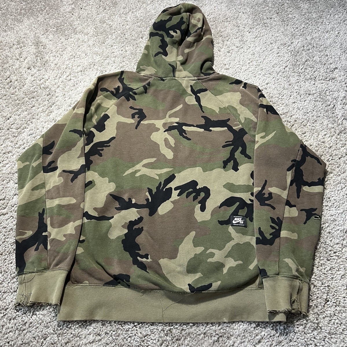 nike woodland camo hoodie