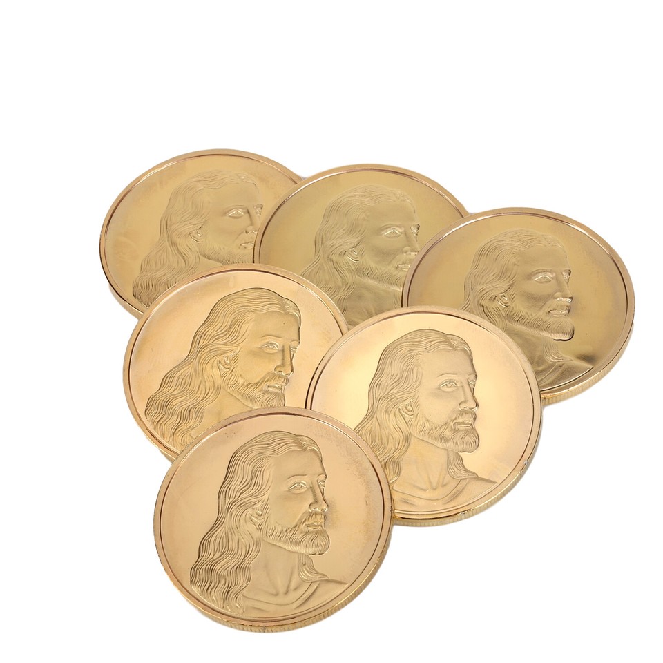 10packs Jesus Last Supper Gold Plated Metal Coin Great Religious