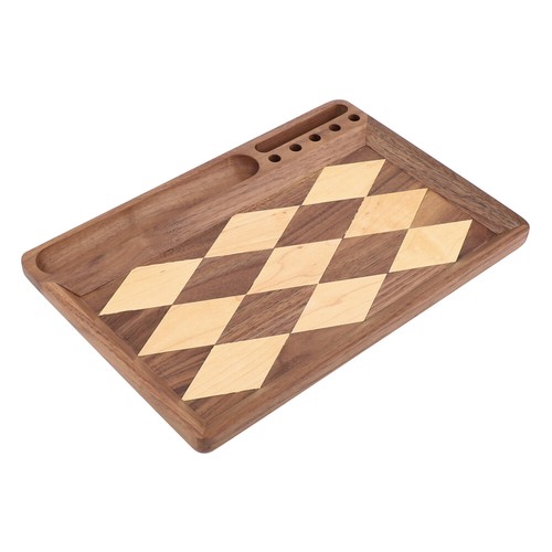 Handcrafted Rolling Tray For Smoking Accessories Wooden Tray With Filter Holes - 第 7/8 張圖片