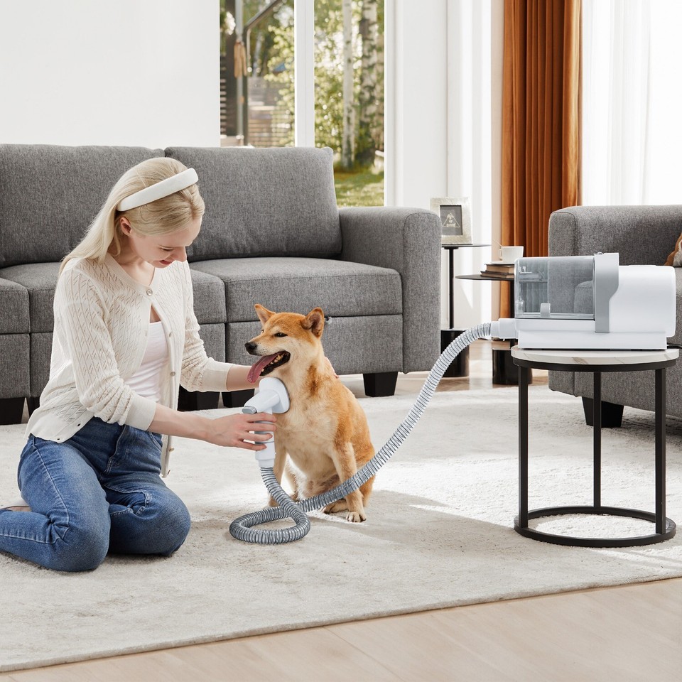 Pet Grooming Vacuum Kit Low Noise Pet Hair Remover Cordless Clippers