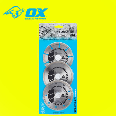 OX Tools OX-X3-GTT-115/22 Spectrum Contractor GTT Diamanttrennscheibe Dreierpack