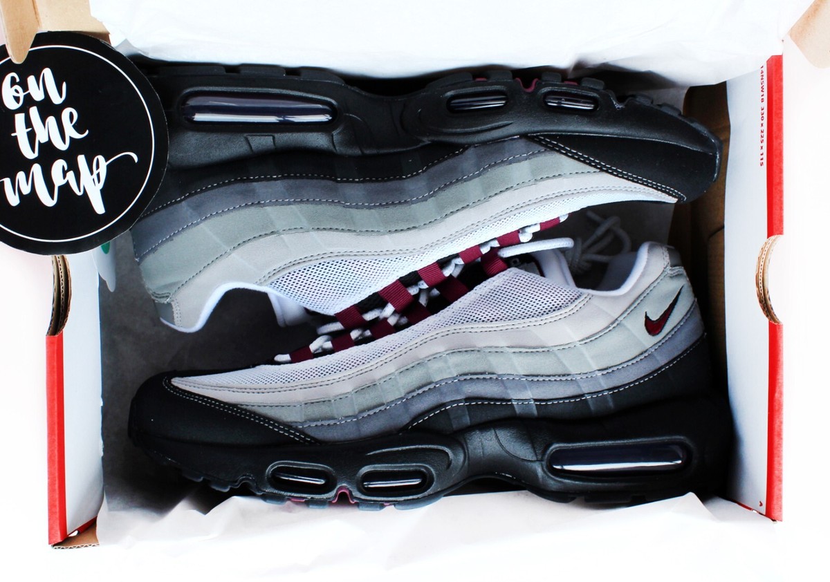 Nike Air Max 95 Dark Beetroot OG Black Pearl Grey UK 7.5 US Nike Air Max 95 Dark Beetroot OG Black Pearl Grey UK 7.5 US