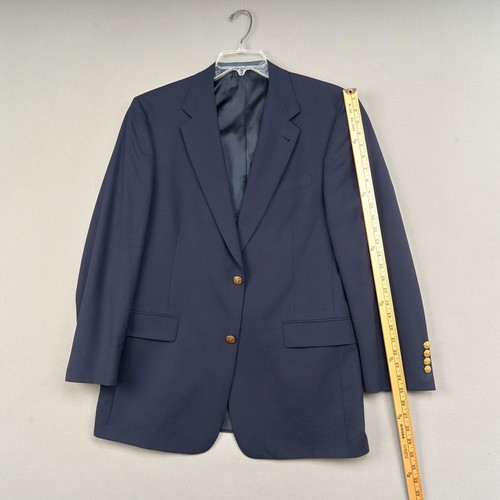 Blazer HART SCHAFFNER MARX Para Hombres 42R Azul Marino Lana Dorado Botones Abrigo Deportivo Chaqueta - Imagen 10 de 17
