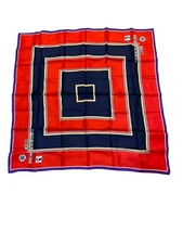 New Vintage 1980s FRANKIE WELCH Silk Scarf OPIC Overseas Private Investment Corp