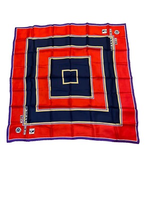 New Vintage 1980s FRANKIE WELCH Silk Scarf OPIC Overseas Private Investment Corp