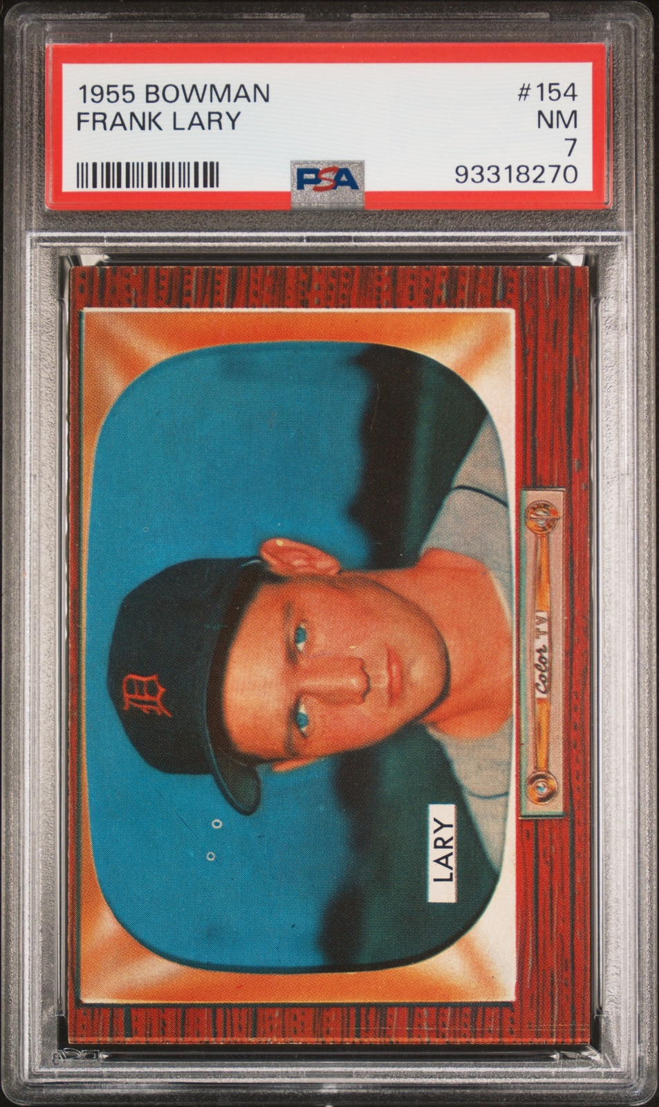 93318270 1955 Bowman #154 Frank Lary PSA 7 Detroit Tigers