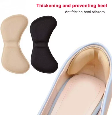 4 x Heel Grips Pads Liner Cushions For Loose Shoes Pair Adhesive Foot Care FAST - Image 1 of 4