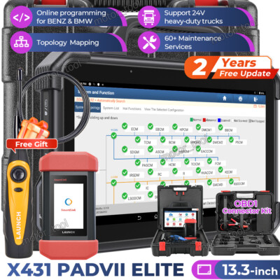 LAUNCH X431 PAD VII PAD 7 Car+Truck Heavy Duty 24V ADAS Diagnostic Scanner Tool