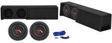  2 10" 2-Ohm Subwoofers Ported Upfire Sub Box For 2019 Dodge Ram Crew Cab