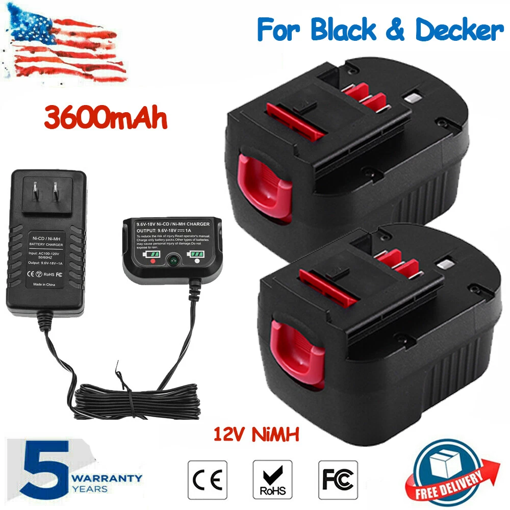 12V Replace for Black and Decker Battery Firestorm FSB12 FS120BX A1712 A12  3.6Ah