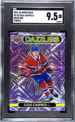 2021-22 Upper Deck #DZ-25 Cole Caufield Purple Dazzlers SGC 9.5 MT