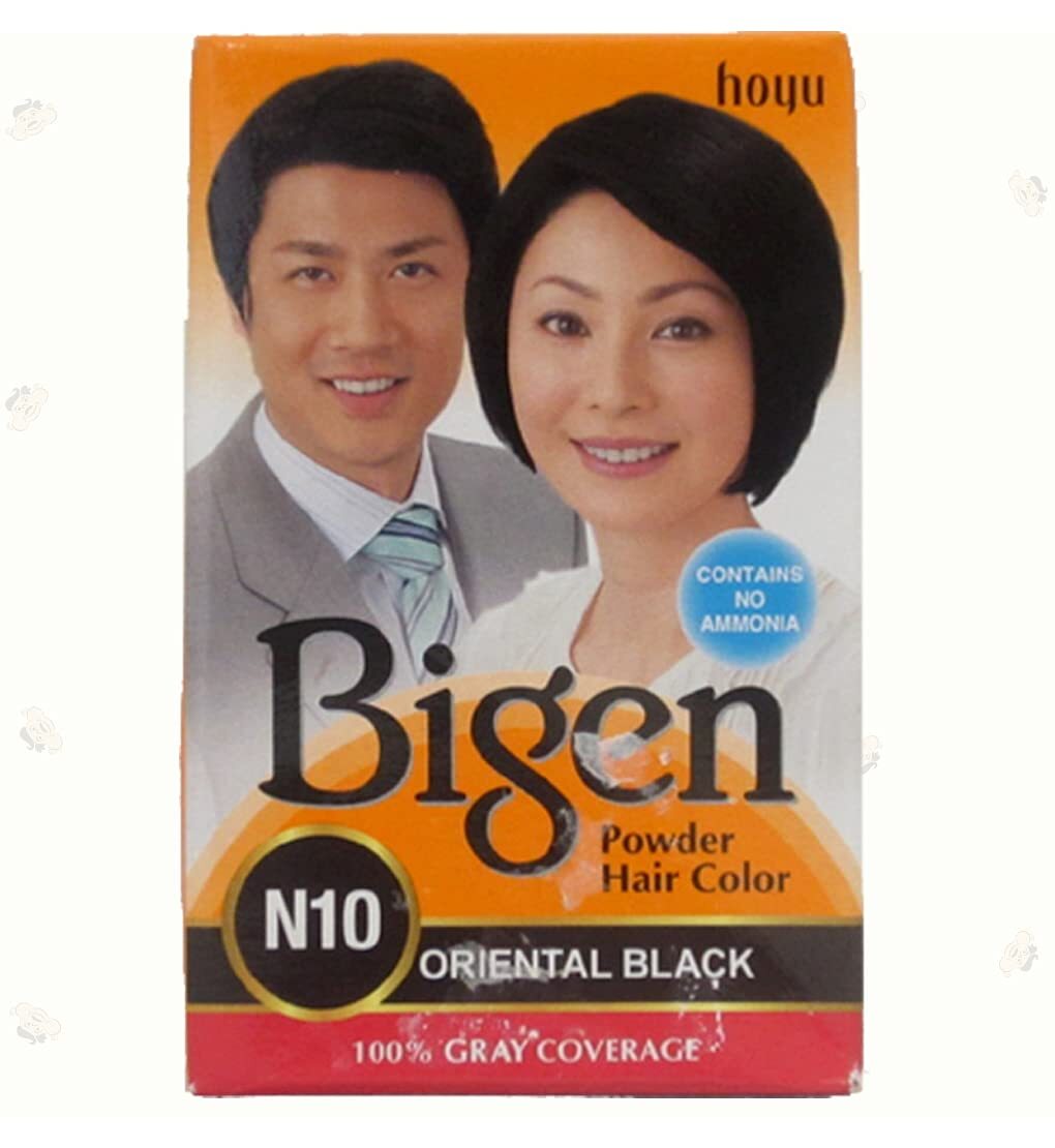 Bigen Powder Hair Color, 6g - Oriental Black N10 | 100% Grey Coverage |FREE SHIP