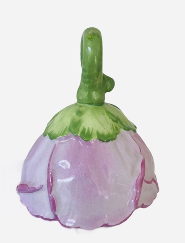 Villeroy & Boch Blumenglocke rosa grüne Blätter 3,5” hoch 3” breit - Bild 2 von 8