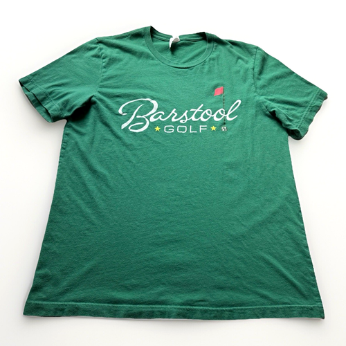 Barstool Sports Golf T Shirt L Green Foreplay Stoolie Short Sleeve Golfing Tee