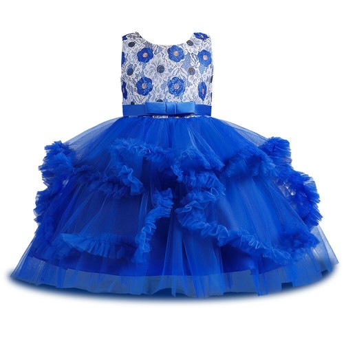 2022 New Kids Flower Girls Princess Tutu Dress Bridesmaid Christmas Party Gown - Picture 34 of 47
