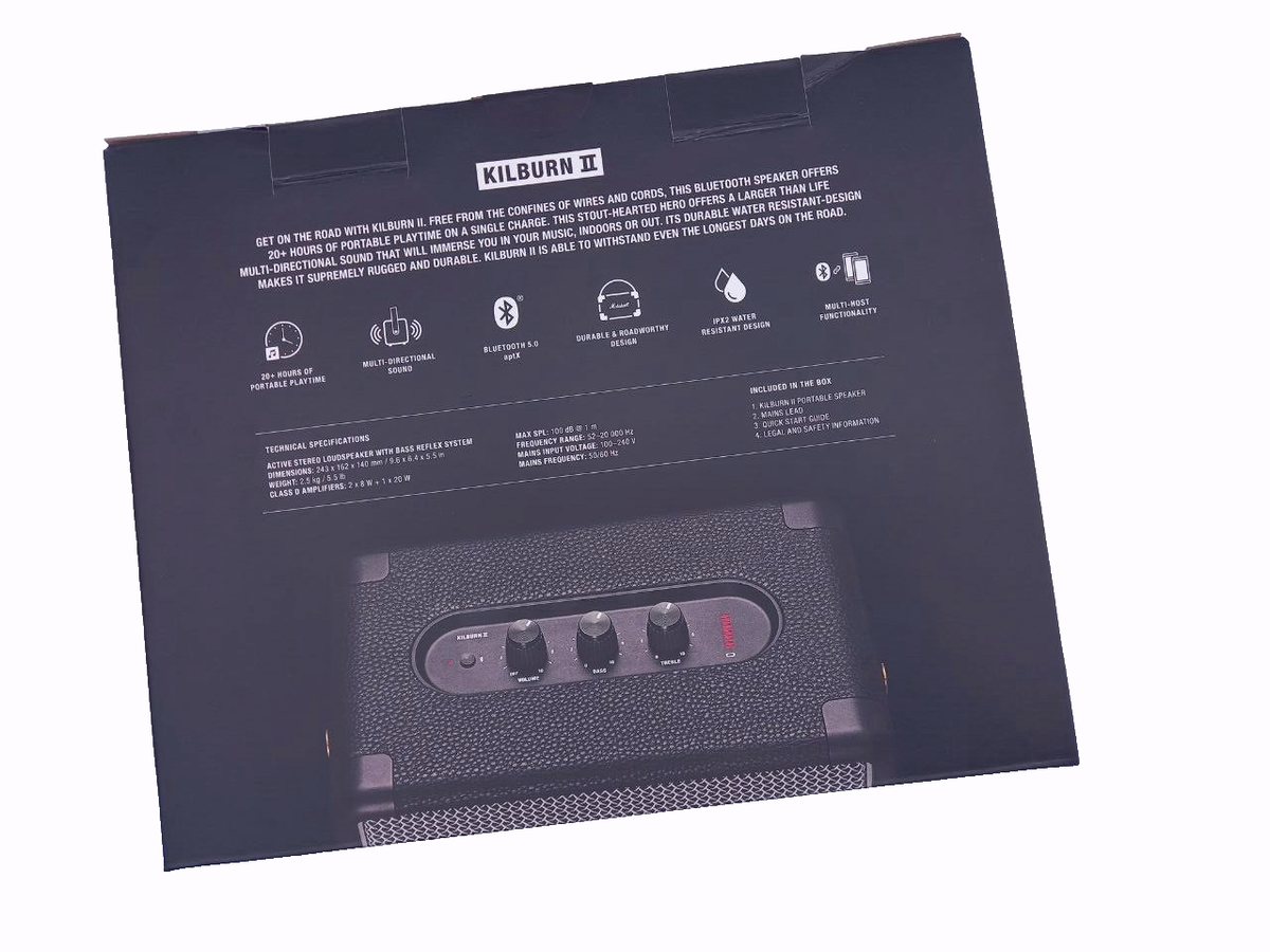 Marshall Kilburn II Portable Black Bluetooth Speaker Marshall Kilburn II Portable Black Bluetooth Speaker