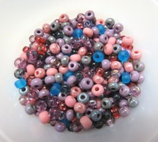 SIZE 6/0  WILD WONDERFUL WACKY MIX  GLASS SEED BEADS LOT  28 Grams