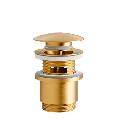 CHRIS BERGEN Ablaufventil Pop-Up Ablaufgarnitur Push-Open Brushed Gold