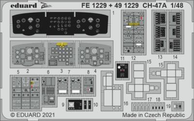 Eduard 1/48 CH-47A Chinook Cockpit (Hobby Boss) FE1229