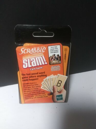 SCRABBLE SLAM CARD GAME Crossword Family Fun Words Fast-Paced Travel Hasbro NEW - Picture 3 of 3
