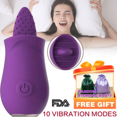 For Rose Licking-Rabbit-Vibrator-Nipple-Clit-Massager-Women-Toy use Lubricant US