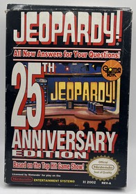 Nintendo Jeopardy 25th anniversary Edition Video Game NES CIB. FREE SHIPPING