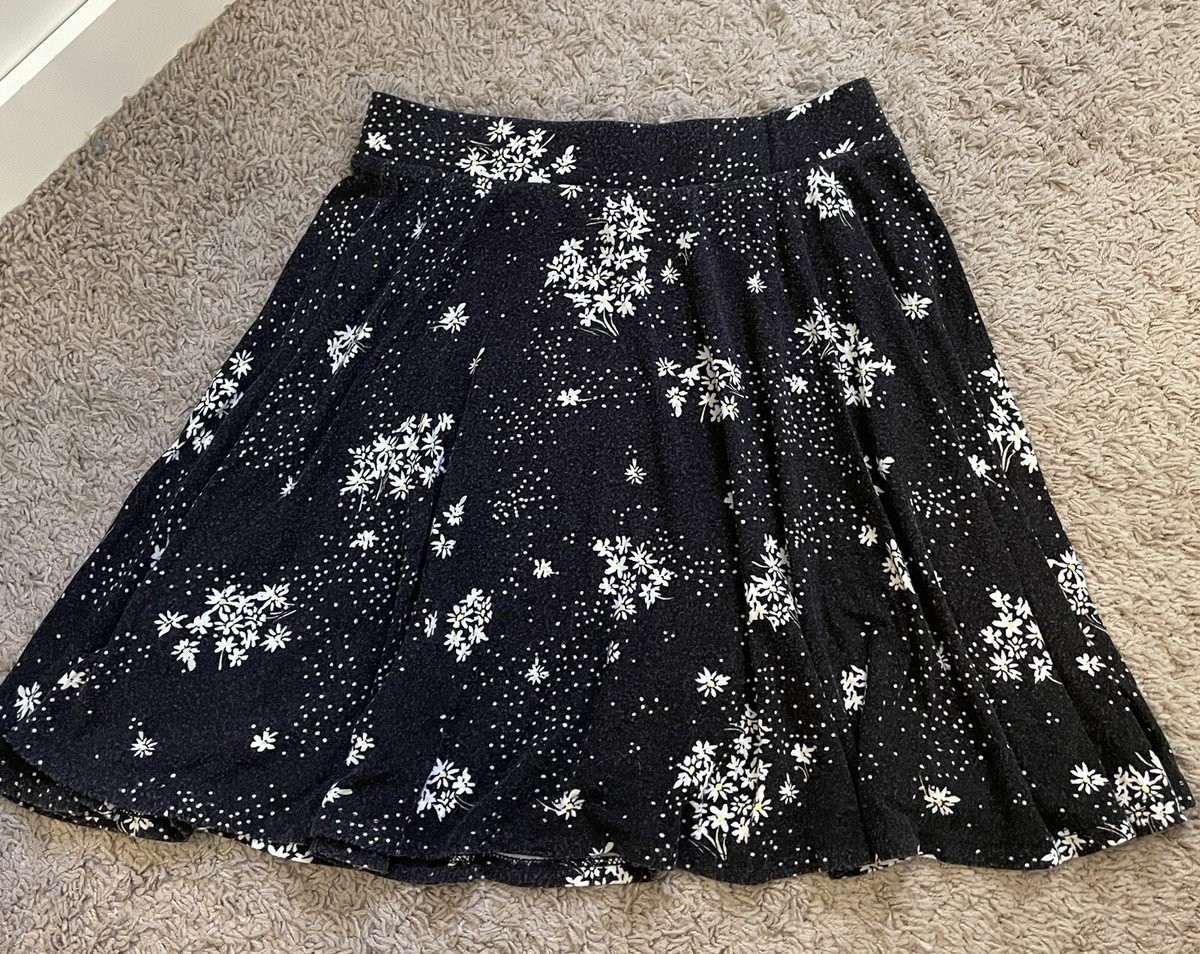 Floral Skirt Skater Skirt Juniors Clothing Black Skater Skirt