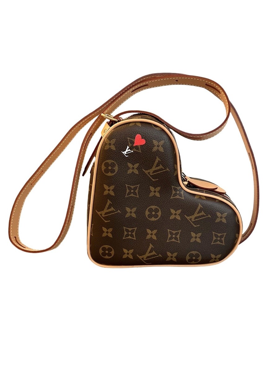 Louis Vuitton Sac Coeur Monogram Game On Shoulder Heart Bag Rare 